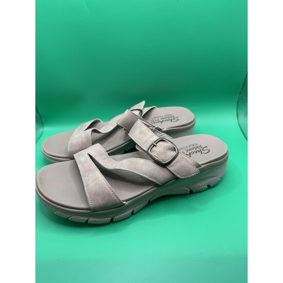 Skechers Women's Easy Going - Slides Sandals Relaxed Yoga Foam Fit Sz 8.5 Taupe - Picture 5 of 9